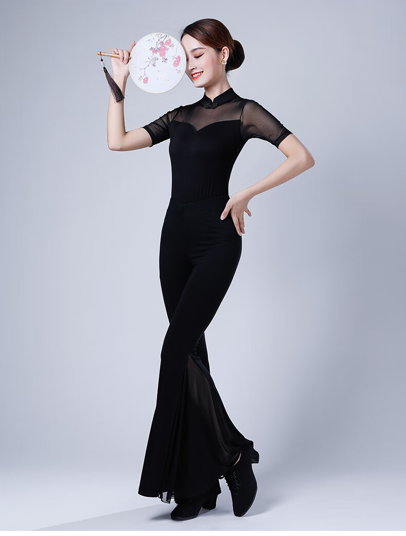 形体服女套装成人优雅体态服装盘扣款中国风礼仪套装舞蹈练功服连体服