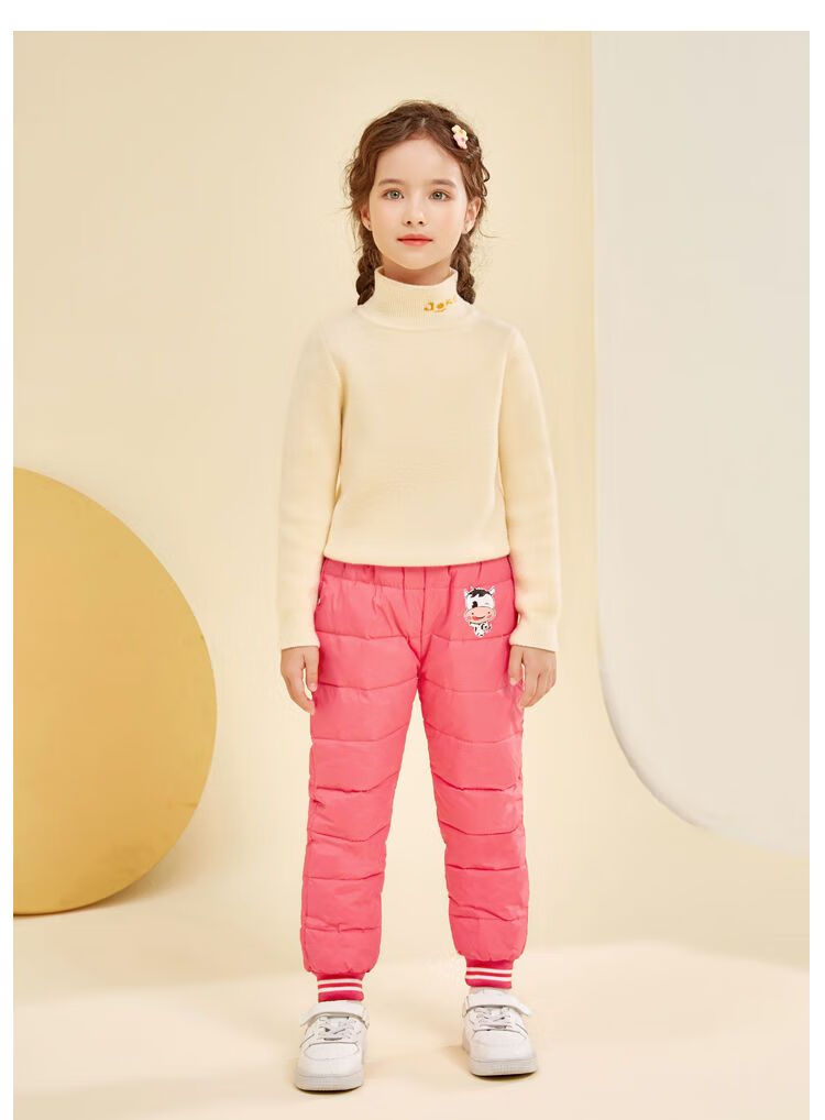 儿童羽绒裤男童女童宝宝加厚保暖冬季外穿婴幼儿小童高腰童装棉裤小