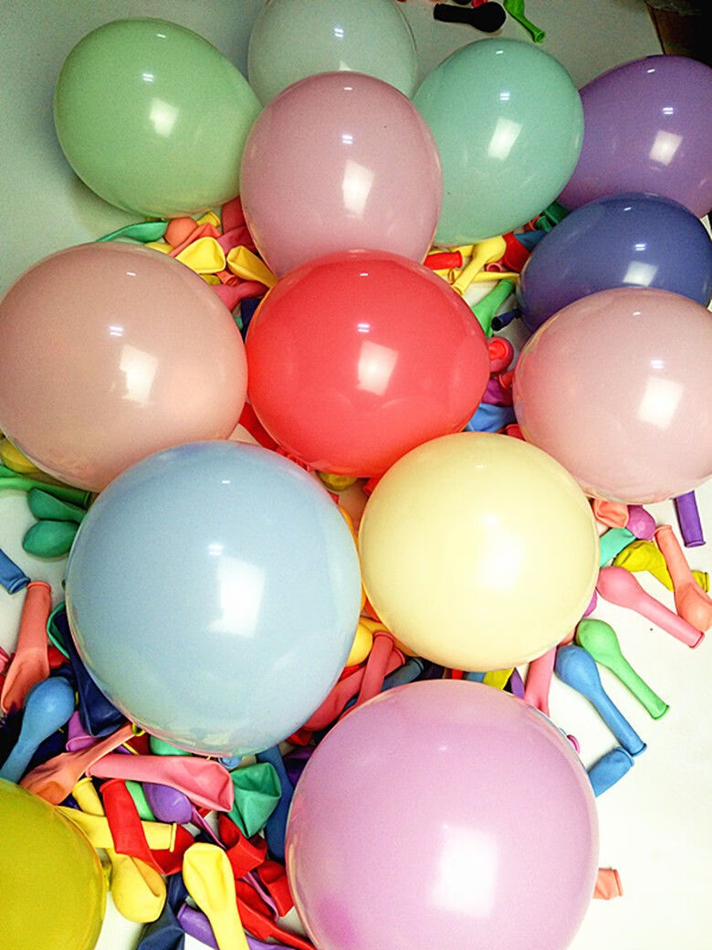 5寸加厚小圆球亚光气球马卡龙气球生日派队婚礼婚庆浪漫装饰布置 白色