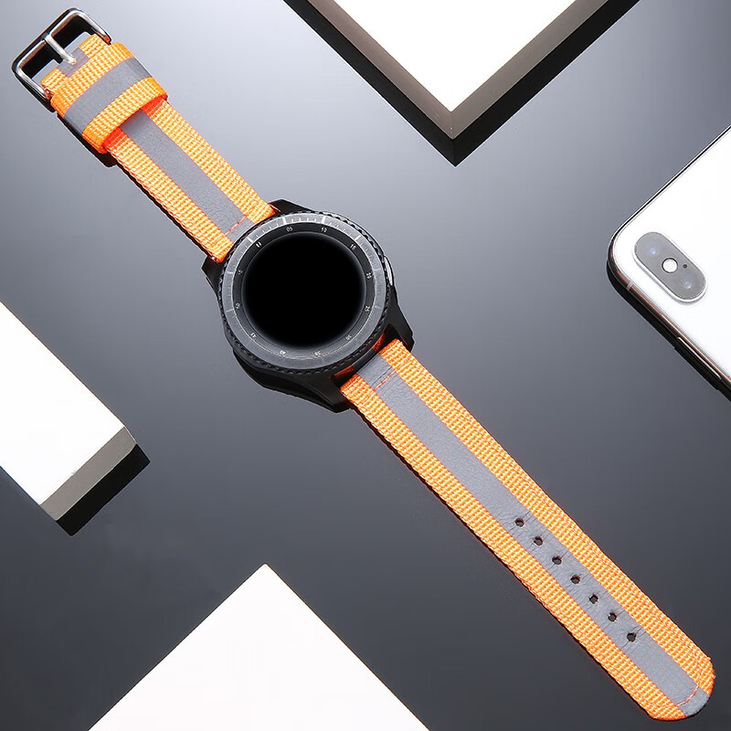 适用华为手表gt表带gt2雅致版荣耀magic2三星gears3小米color通用尼龙