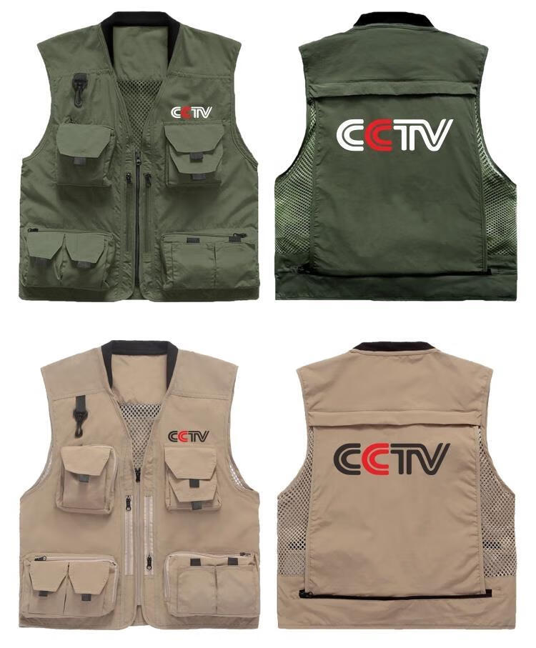 维玛罗摄影记者采访马甲衣服多功能网红马甲工作服定制印logo四季