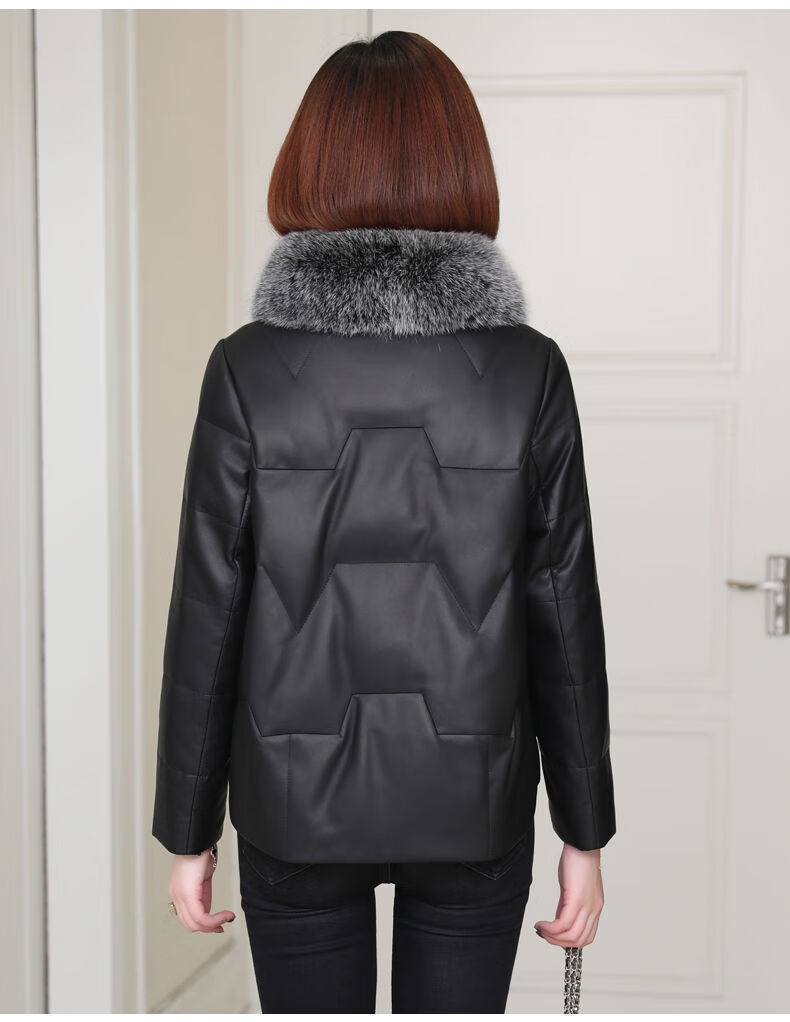 【反季清仓】雅鹿真皮羽绒服女新品同款海宁真皮皮衣羽绒服女2020冬