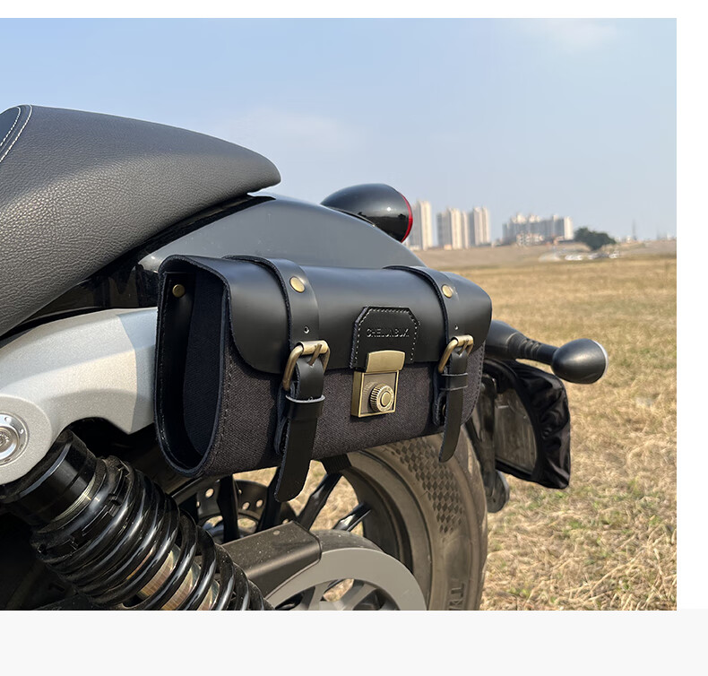 摩托车复古边包车头工具包哈雷金吉拉摩托车通用侧挂包机车骑士包
