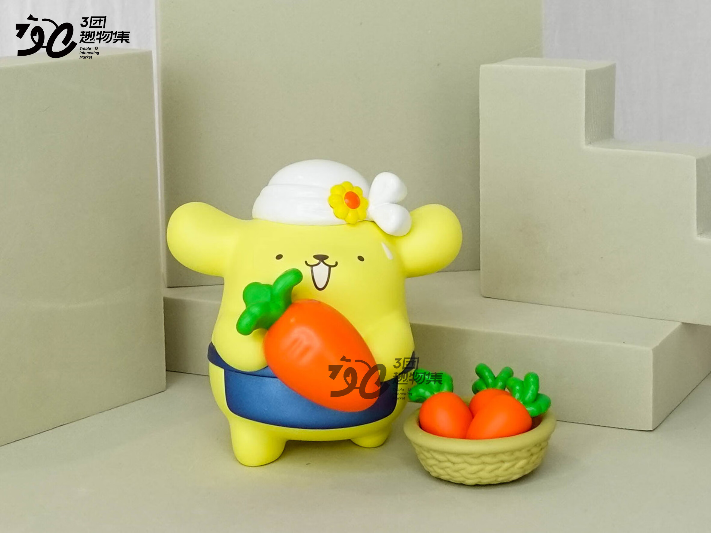 布丁狗盲盒 家族布丁狗丰收盲盒手办公仔摆件玩偶周边 黄金小麦(拆开