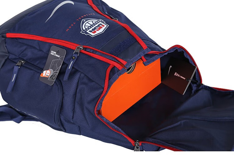 耐克双肩气垫背包usa学生运动书包nike美国队精英电脑篮球户外包 黑色