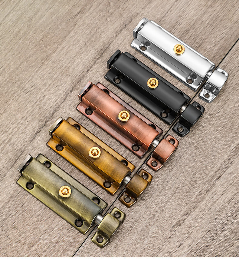 德极门销自动回弹防盗门弹簧插销门锁门扣锁扣门栓门插销老式大门门闩