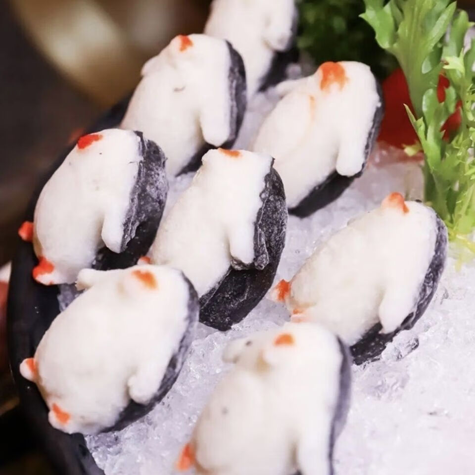 井和企鹅墨鱼丸 网红跳水企鹅墨鱼丸滑 火锅串串香新品食材2斤装 井和