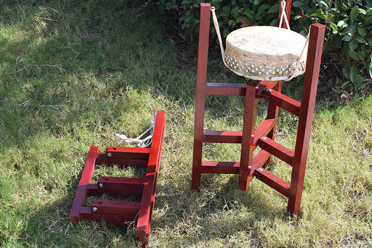 实木红色京板鼓架子416418420424木质京班鼓架扎子司鼓暴鼓架精制实木