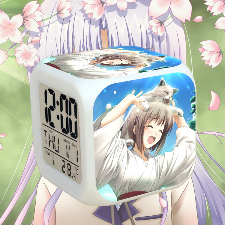 来图定做 萌缘之空闹钟 春日野穹妹 七彩时钟 动漫闹钟生日礼物 9