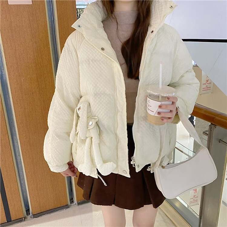 睿娅美秋天女生棉服少女冬装2021新款初中高中学生棉袄韩版可爱短款