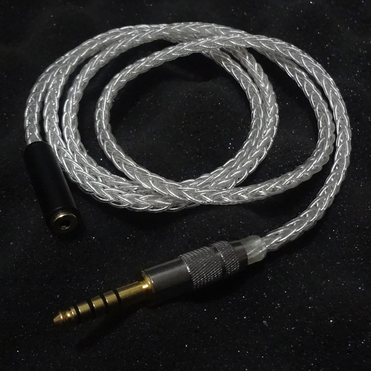 单晶铜镀银 森海ie800 ie800s耳机升级线 4.4平衡 2.5 连接延长线 4.