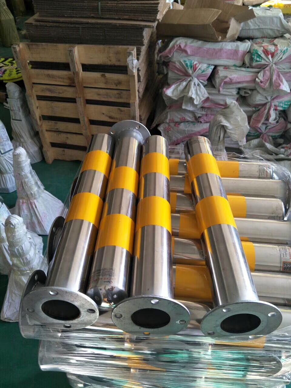 不锈钢警示柱 钢管防撞柱立柱地桩挡车杆阻车桩 路障柱可定制 89*750