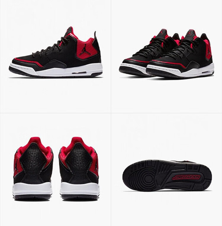 尅联名纯原aj23小藤原浩高帮篮球鞋乔23男女百搭复古休闲运动鞋 黑红