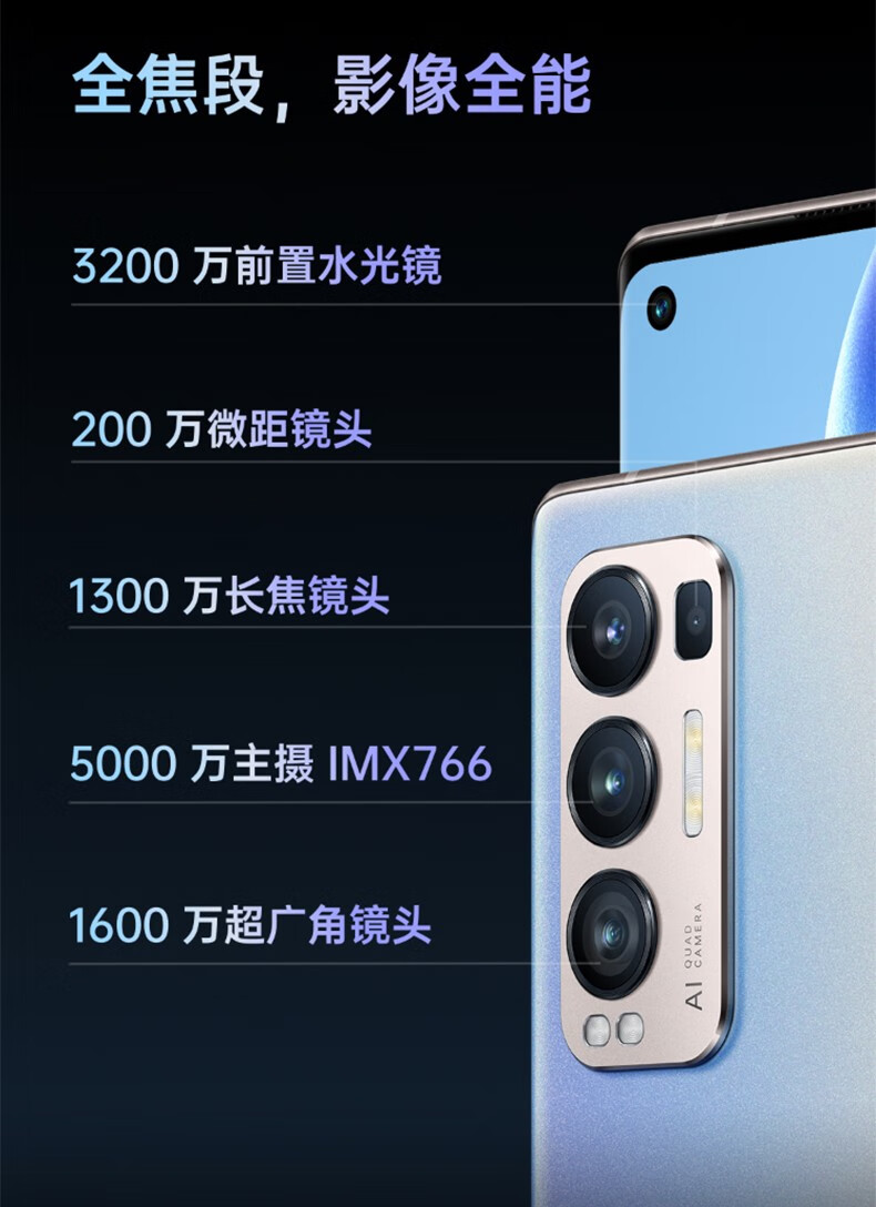 【12期免息 20红包】oppo reno5 pro5g新品手机 65w闪充全网通reno5