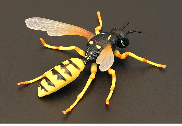 儿童仿真昆虫玩具实心摆件儿童昆虫玩具模型套装大黄蜂马蜂胡蜂蜜蜂认