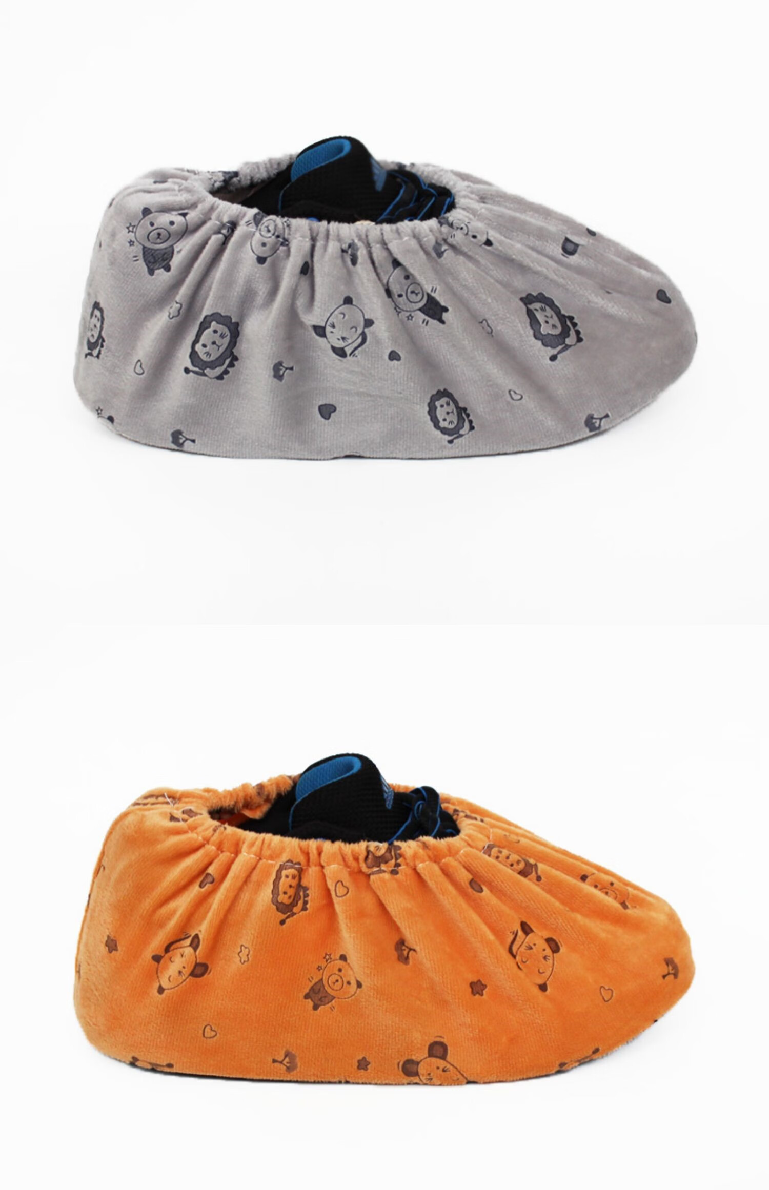 卡通绒布鞋套加厚防滑儿童幼儿园宝宝小孩学生机房早教室内布脚套