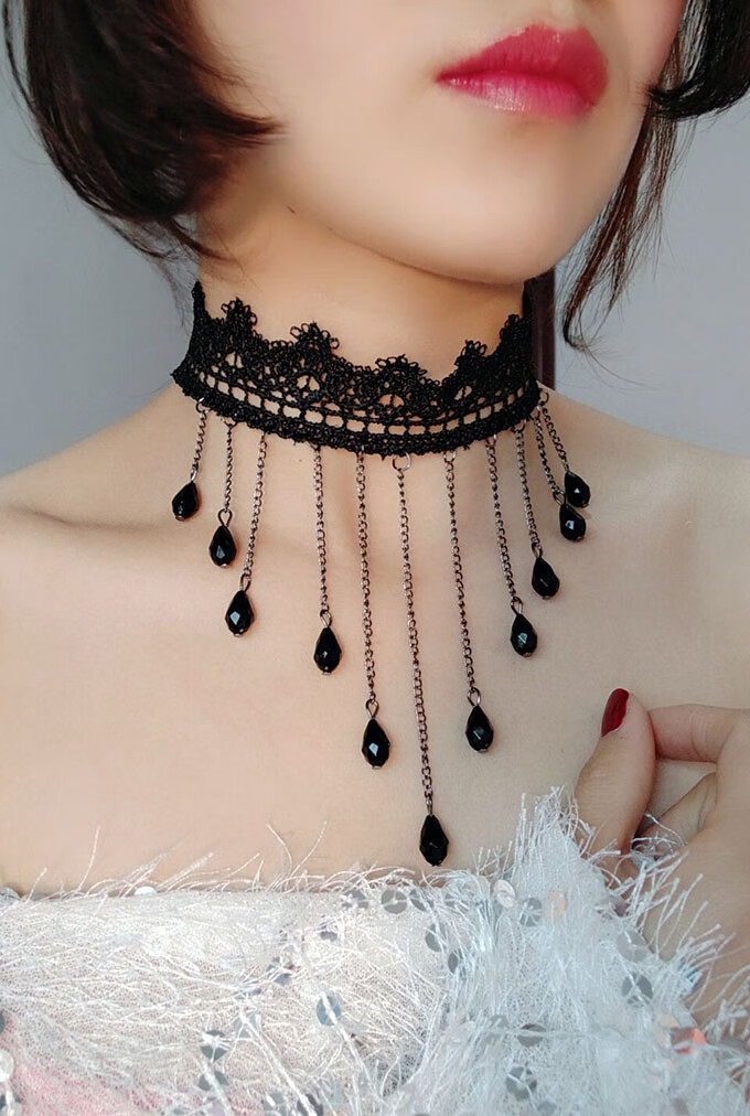 项链女潮网红ins韩版简约个性蕾丝锁骨链超仙礼服配饰森系脖子饰 女王