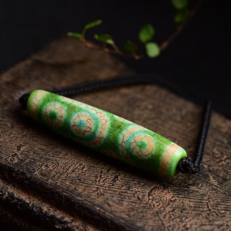 卫城藏传青稞供八眼天珠吊坠8眼天珠风化开片包浆油润大年份锁骨链