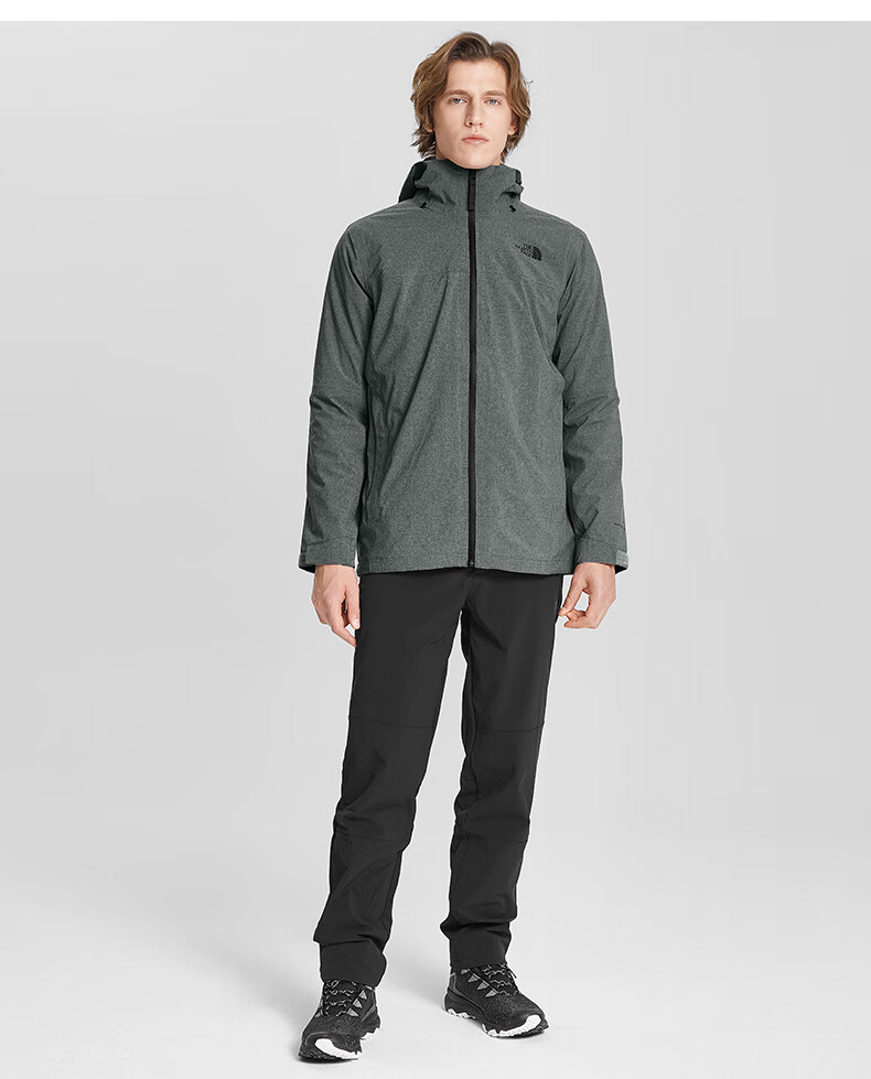 thenorthface北面冲锋衣男户外防水透气上新4n9r dyy/灰色 l