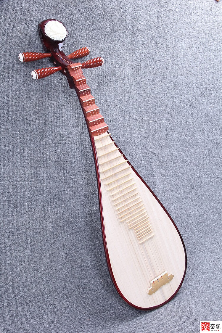 民族乐器红木琵琶花梨木儿童学生练习琵琶 儿童硬木骨花琵琶带琴包