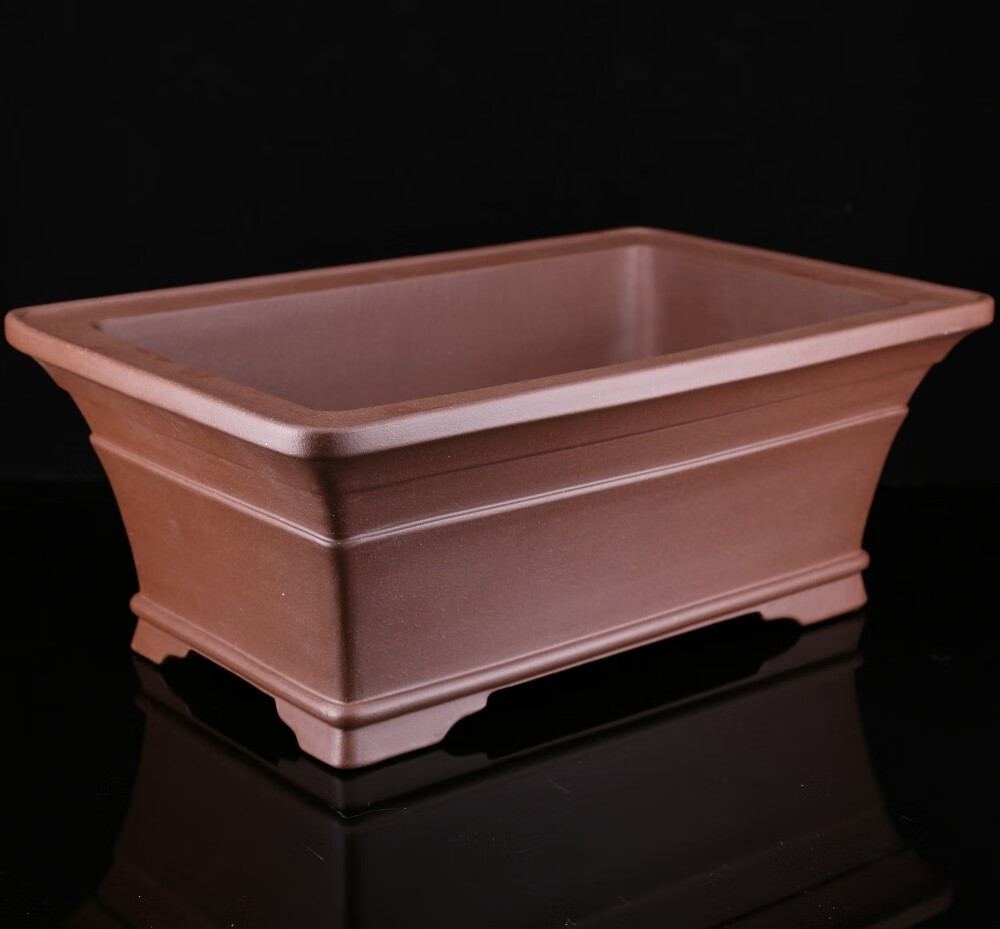 大号精品宜兴原矿紫砂名家尹恒兵高长方马槽五针黄山松紫砂盆景盆