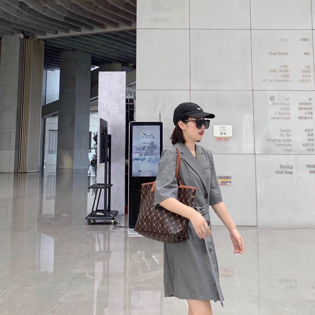 michael&kilans女包旗舰官网老花购物袋托特包大容量通勤手提单肩女