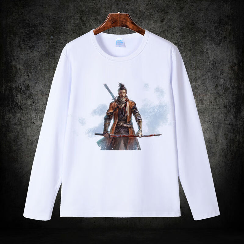 表兮 只狼人物长袖t恤衫男女犹豫就会败北衣服秋季游戏周边大码不死斩