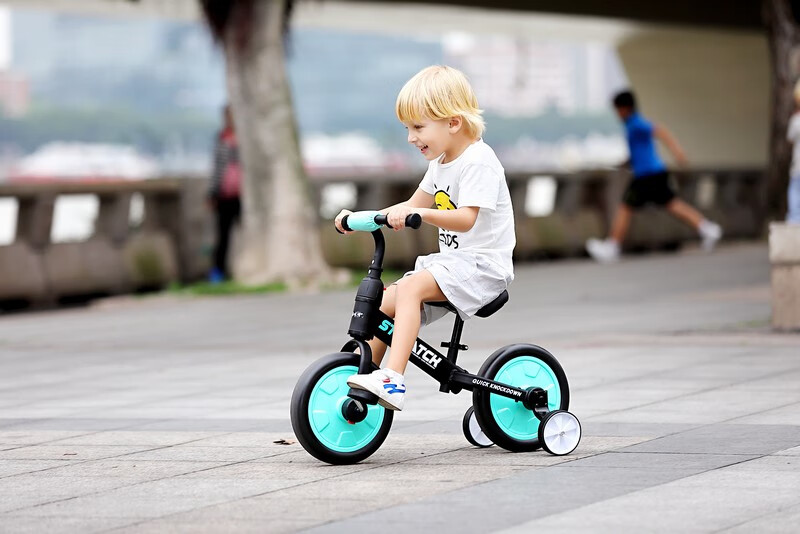 競速自行車 兒童平衡車三輪車二合一2-6歲12寸寶寶無腳踏自行車滑騎行