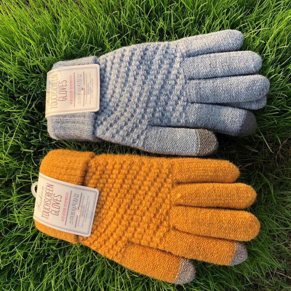 韩版可爱仿羊绒情侣保暖加绒触屏防寒乐迪纯可触屏手套两双装黑色黑色