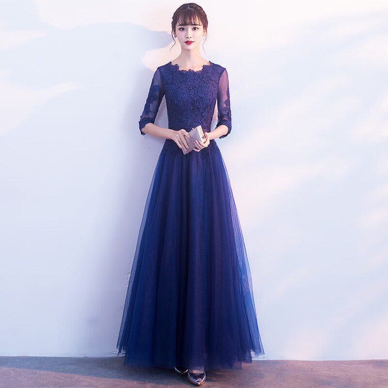 初中生礼服女中学生钢琴比赛演出服音乐生艺考裙2022声乐考试气质长裙