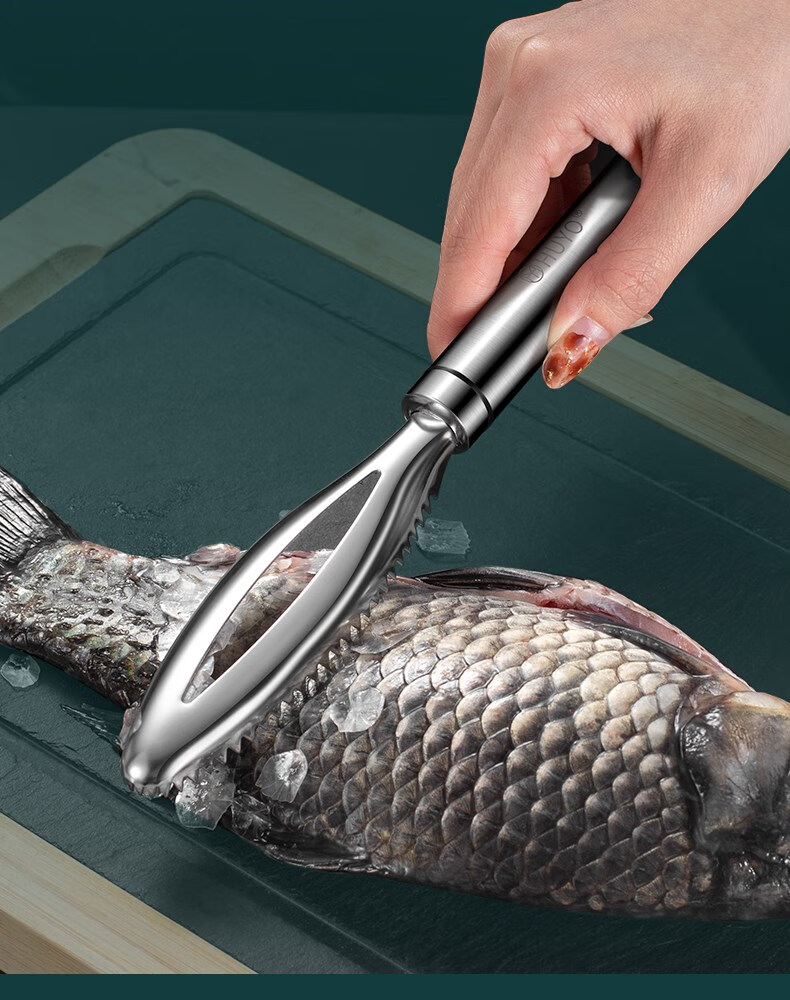 刮鱼鳞神器304不锈钢鱼鳞刮商用鳞器鱼鳞刨家用鱼鳞刀打鳞 鱼鳞刨