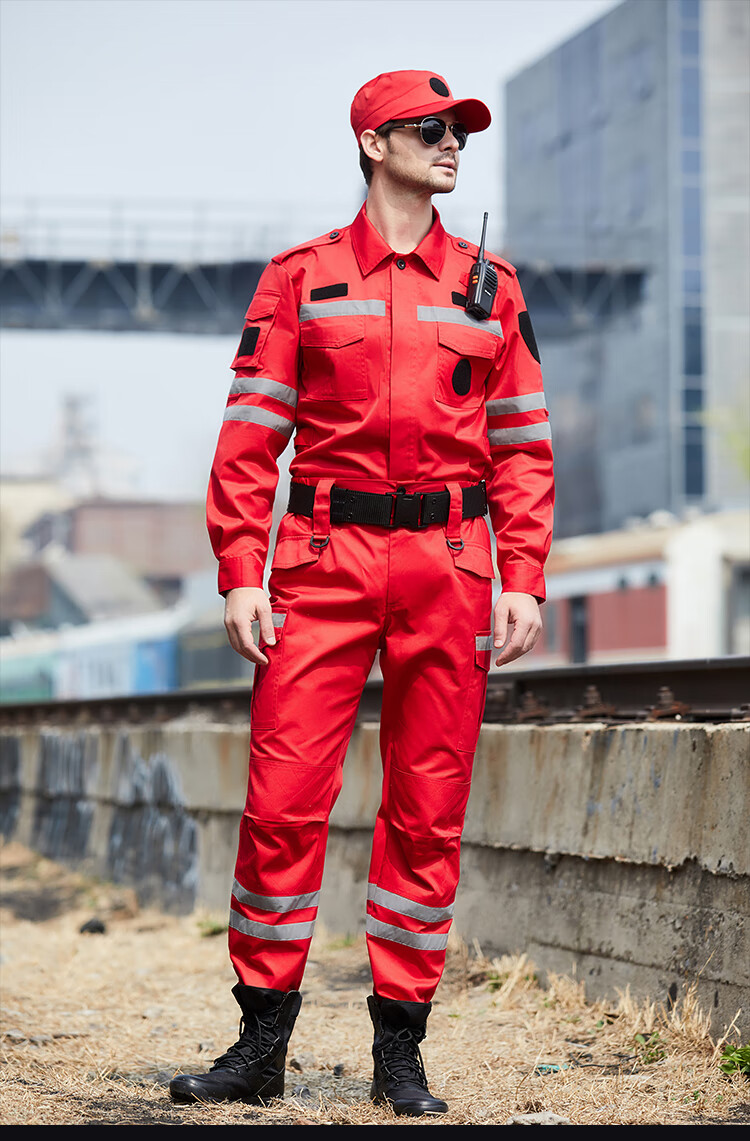 服装防静电救援服棉衣男带反光条蓝天救援队服装全套防静电消防服定制
