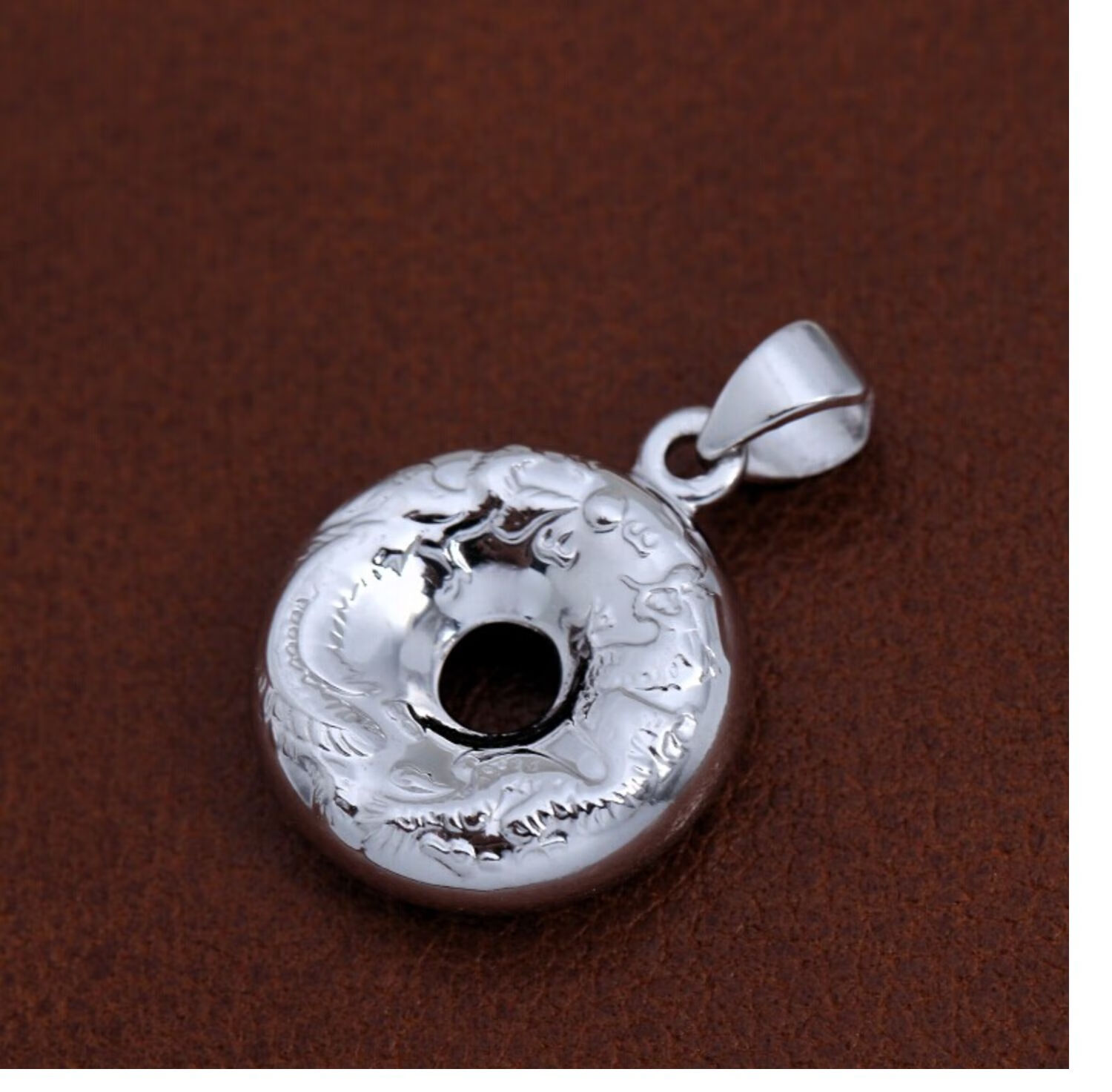 铂金龙凤图腾吊坠铂金pt950男女款平安扣吊坠铂金龙凤牌吊坠铂金pt950