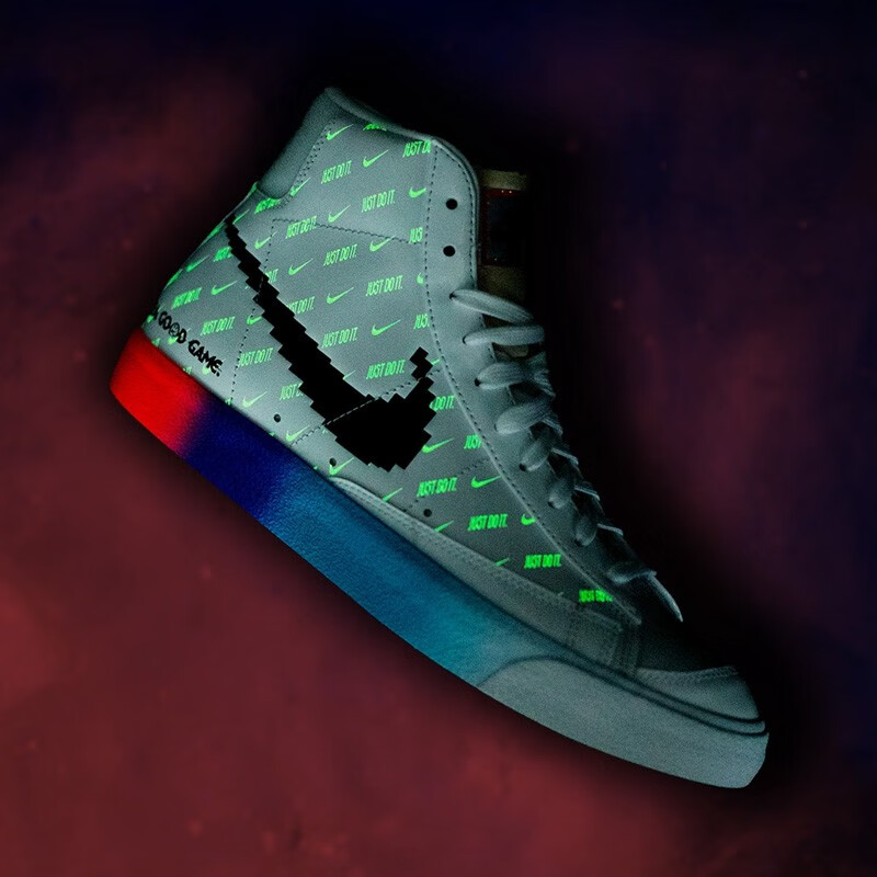 nikeaf1耐克男女鞋空军一号airforce1炫彩镭射电玩像素夜光lpl联名