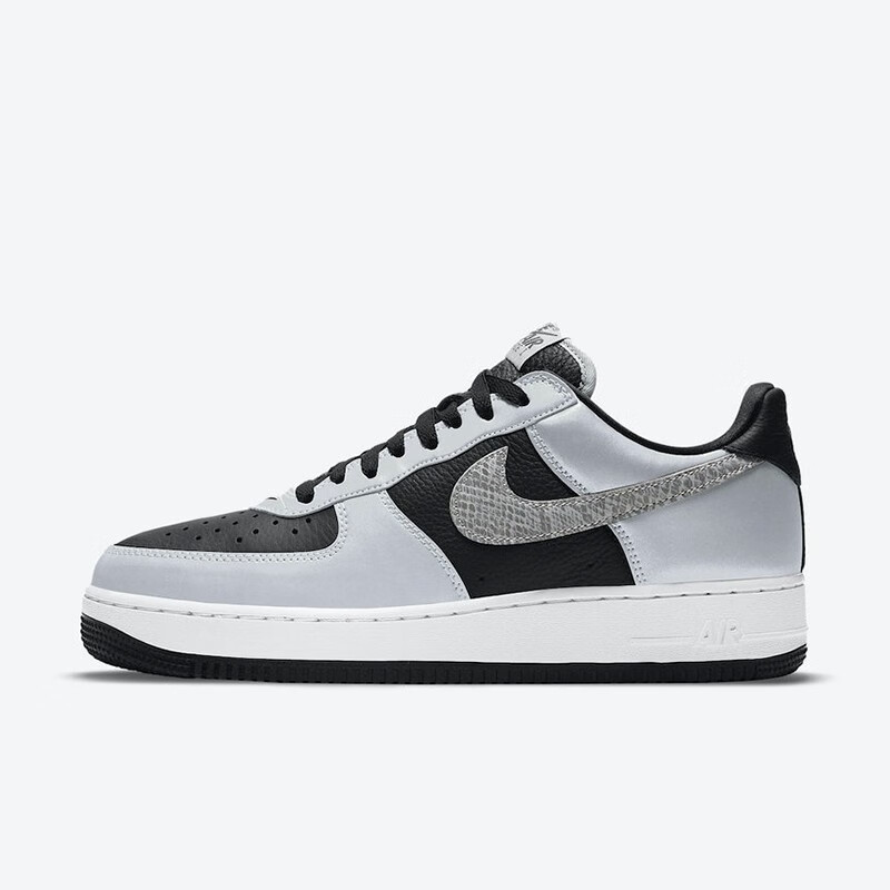 耐克nike air force 1 low银蛇纹 3m反光 男女同款 低帮休闲板鞋 dj