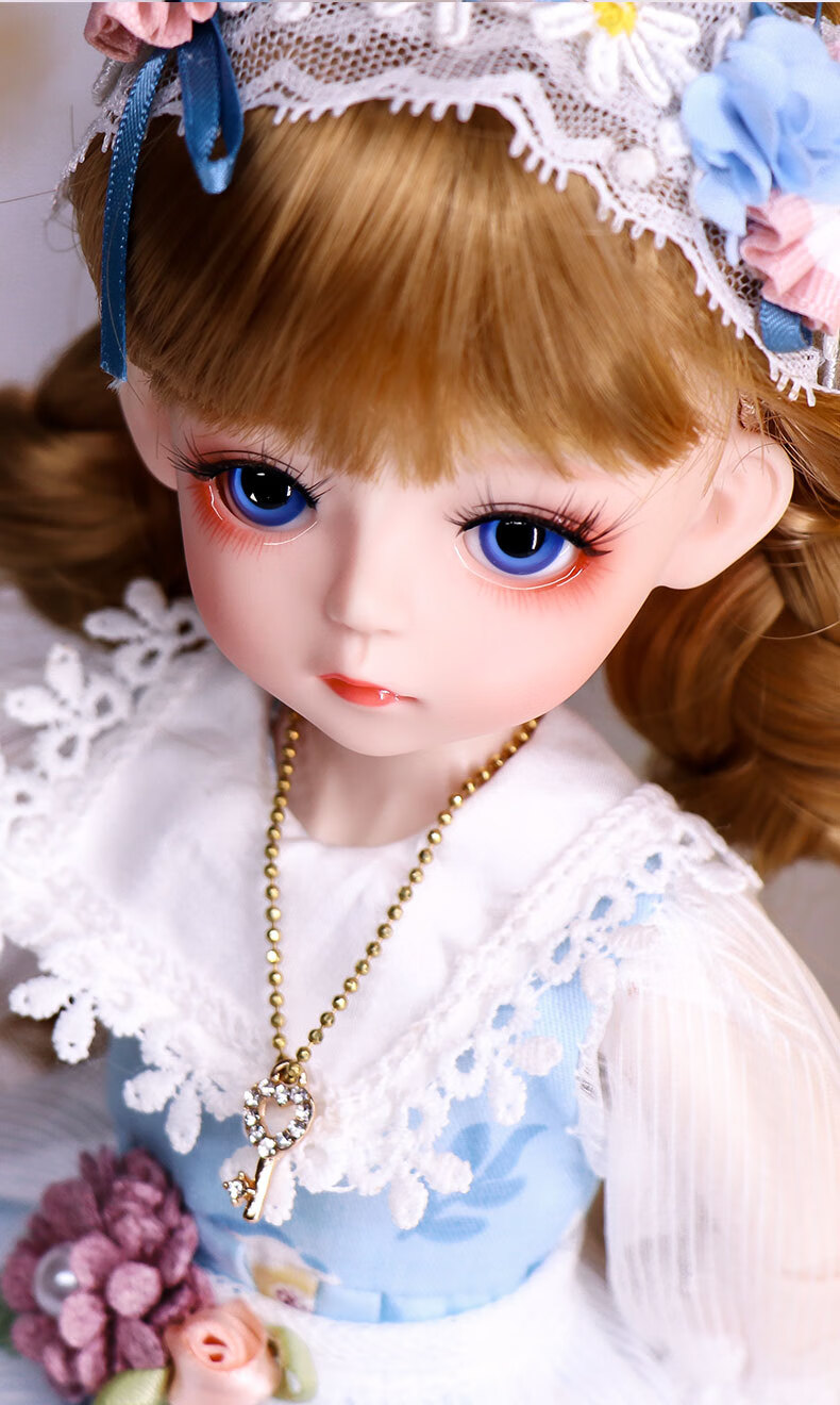 玩名堂手绘卡密儿娃娃玩具女孩生日礼物30厘米玩偶bjd凯sd精致 安雅