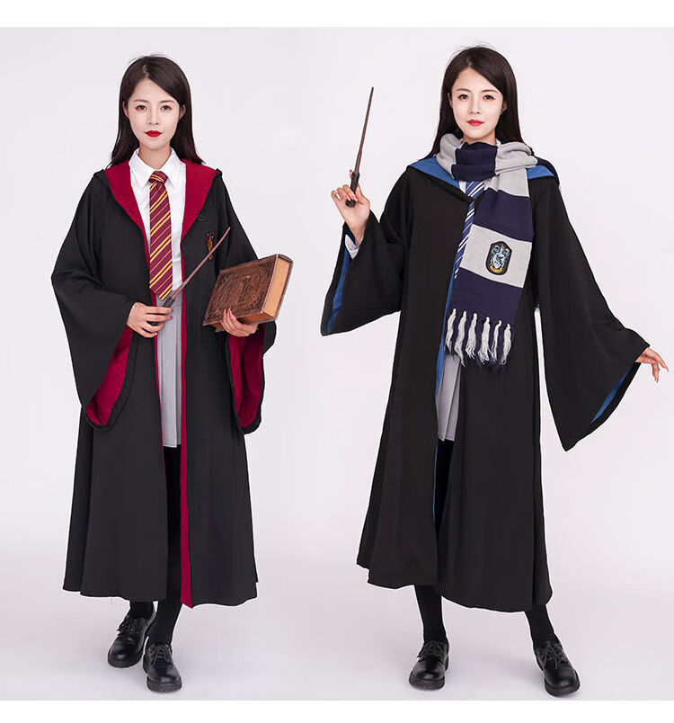 魔法袍cos校服斗篷装学院赫敏斯莱特林周边霍格沃茨全套蛇院魔法袍m