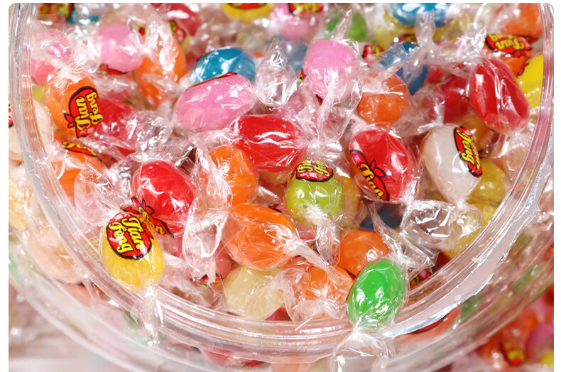 彩虹糖罐装散装七彩qq糖果彩色软糖混合水果味西瓜泡泡糖 彩虹糖桶装1