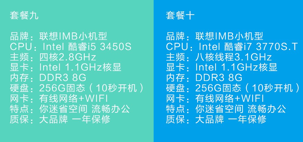 二手99新联想thinkcentrem72ei5i3i7商台式电脑主机迷你主机办公游戏