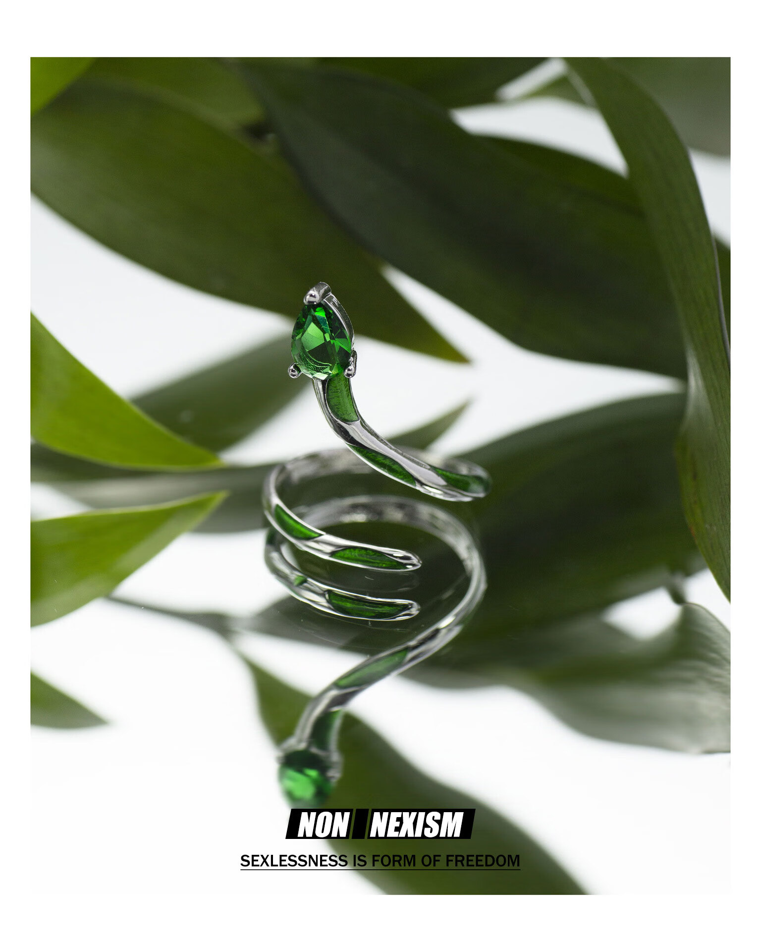 斯莱特林戒指non nexism斯莱特林蛇院灵蛇戒指小众设计感甜酷轻奢手饰