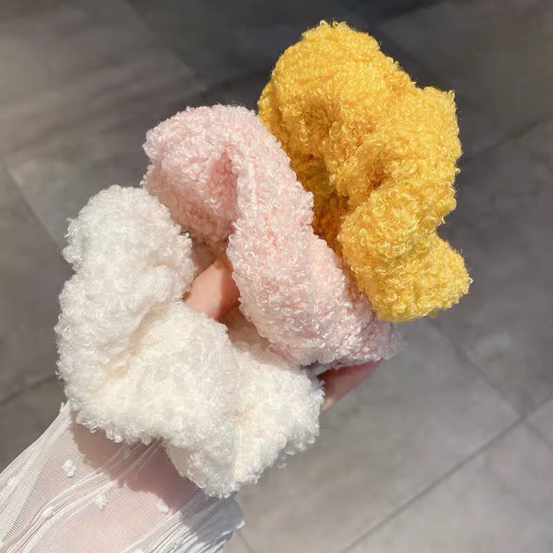 秋冬毛绒猪大肠发圈可爱少女扎头发绳网红ins风甜美森系肥肠发带 5件