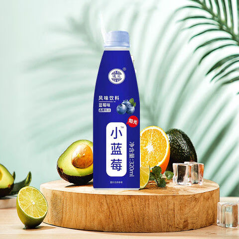 利妙财风达汇风味饮料夏季果味瓶装蓝莓味白桃味青柠味果汁 混装口味