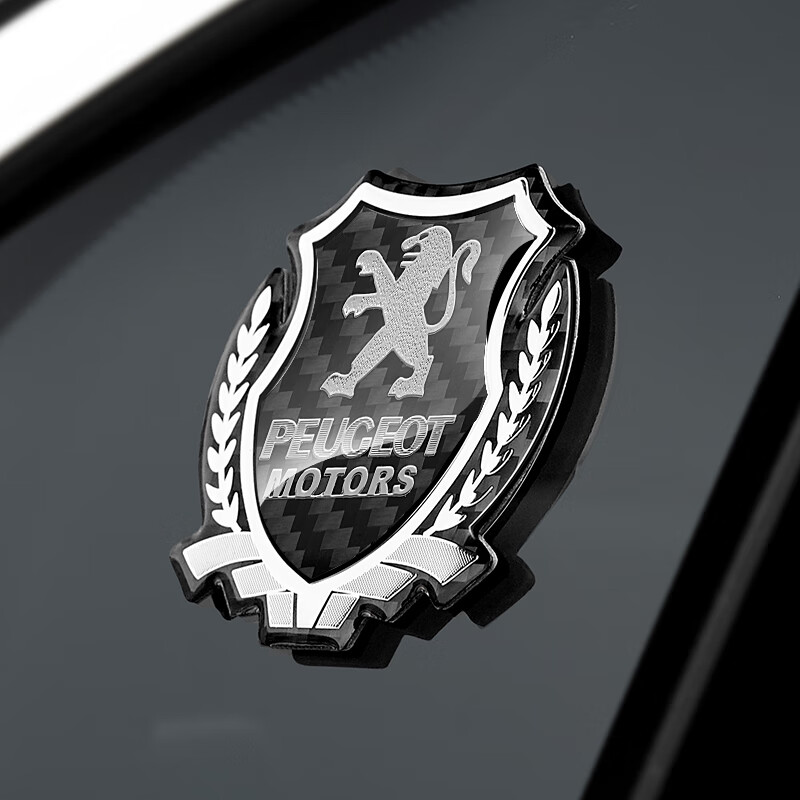 划痕贴标志408前后车标贴 碳纤维侧标【标致】一对装品牌:班奇盾加入