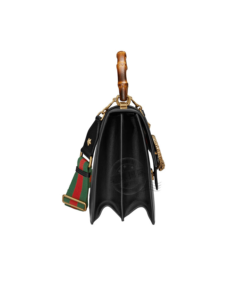 gucci古驰女包 皮质竹节手柄单肩手提包421999 cwlst 1060 黑色ss