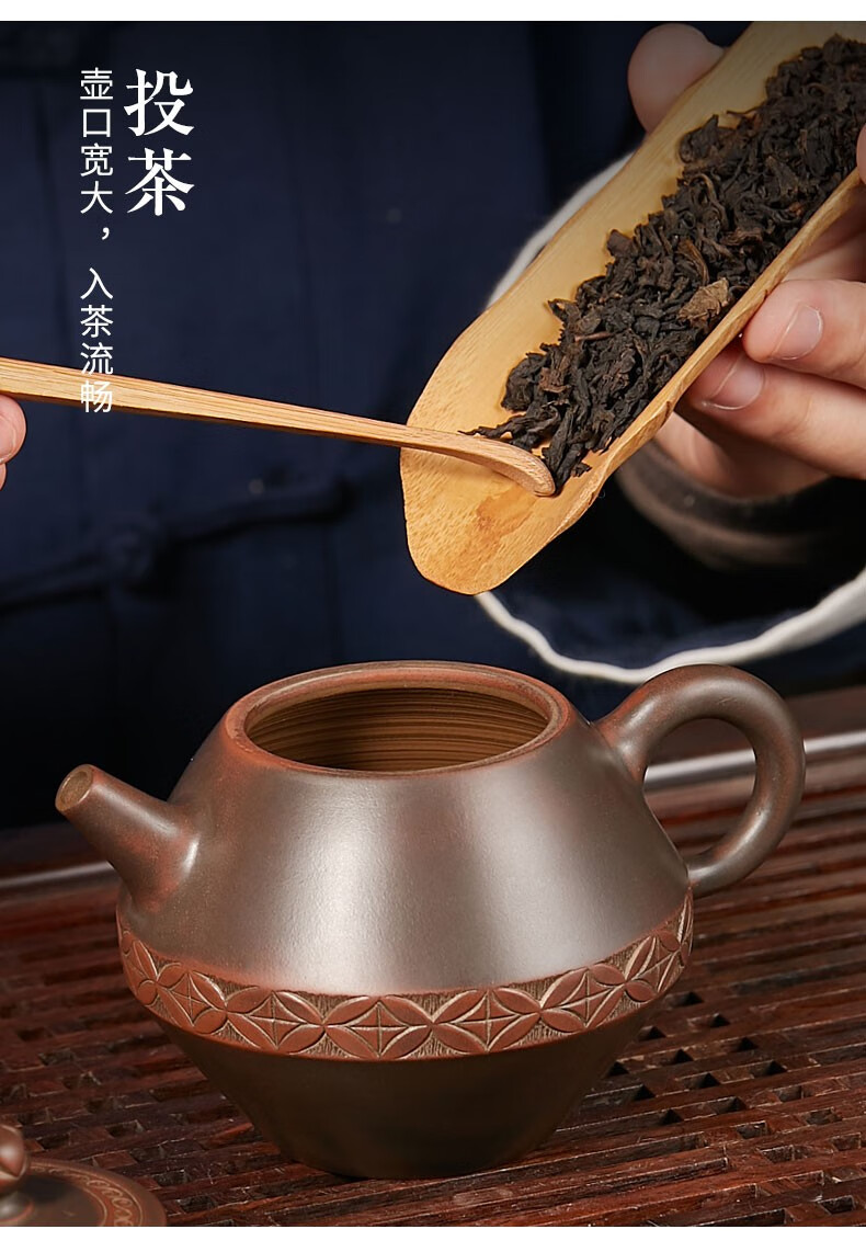 觅陶 钦州坭兴陶茶壶梁业兰老师纯全手工八桂壶套装一壶四杯收藏送礼