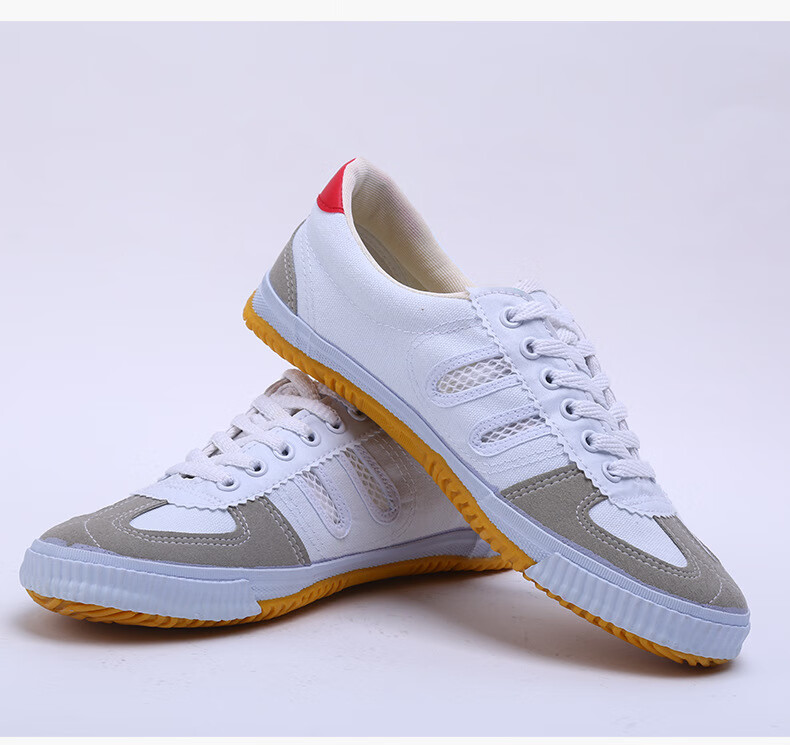 双星排球鞋男女 帆布鞋中考体侧 牛筋底系带白鞋锻炼跑步晨练鞋 黑色