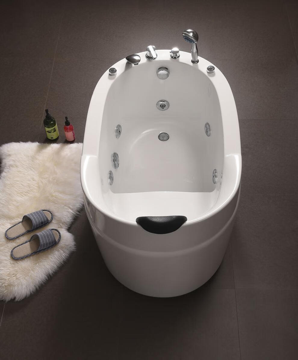 浴缸亚克力家用贵妃日式深泡坐式冲浪按摩恒温1215m17米b款空缸带座15