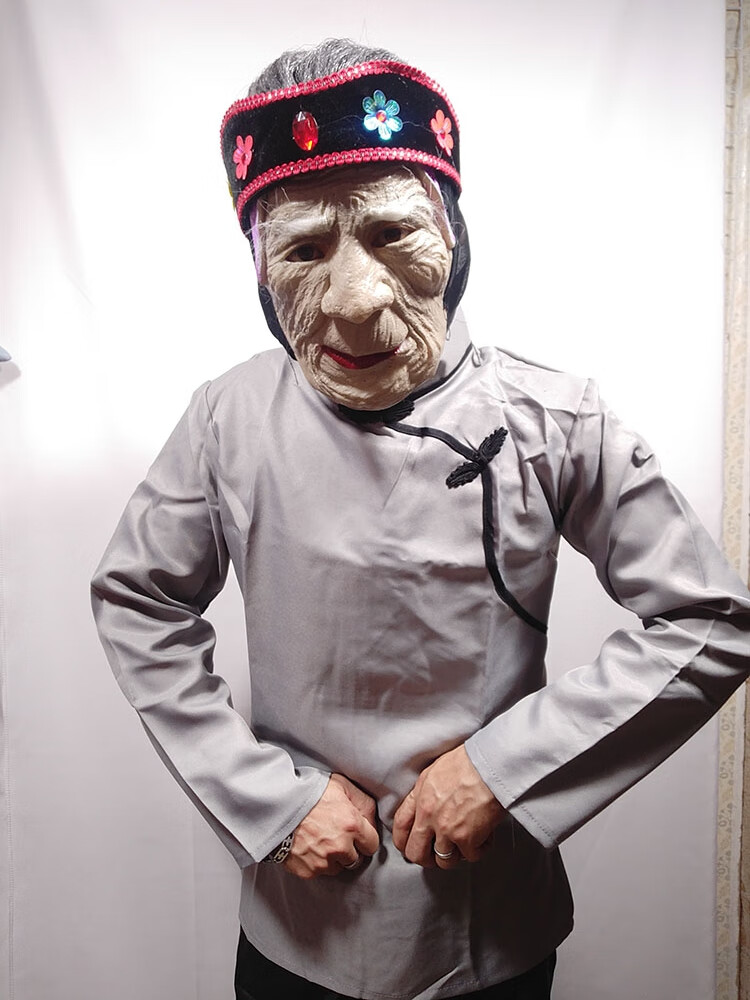 孟婆面具服装穿的衣服道具装扮摆摊网红造型梦婆汤的脸假面具 3号面具