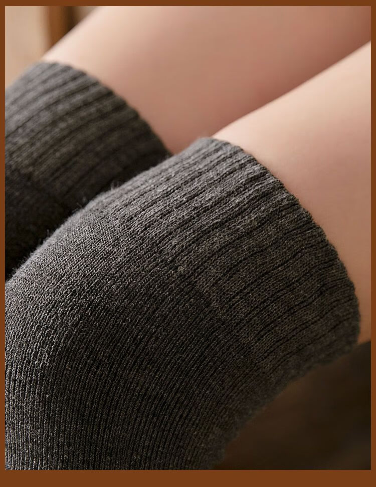踩脚护膝袜护腿袜套男女加厚秋冬季棉袜高筒过膝盖长袜子加绒脚套护膝