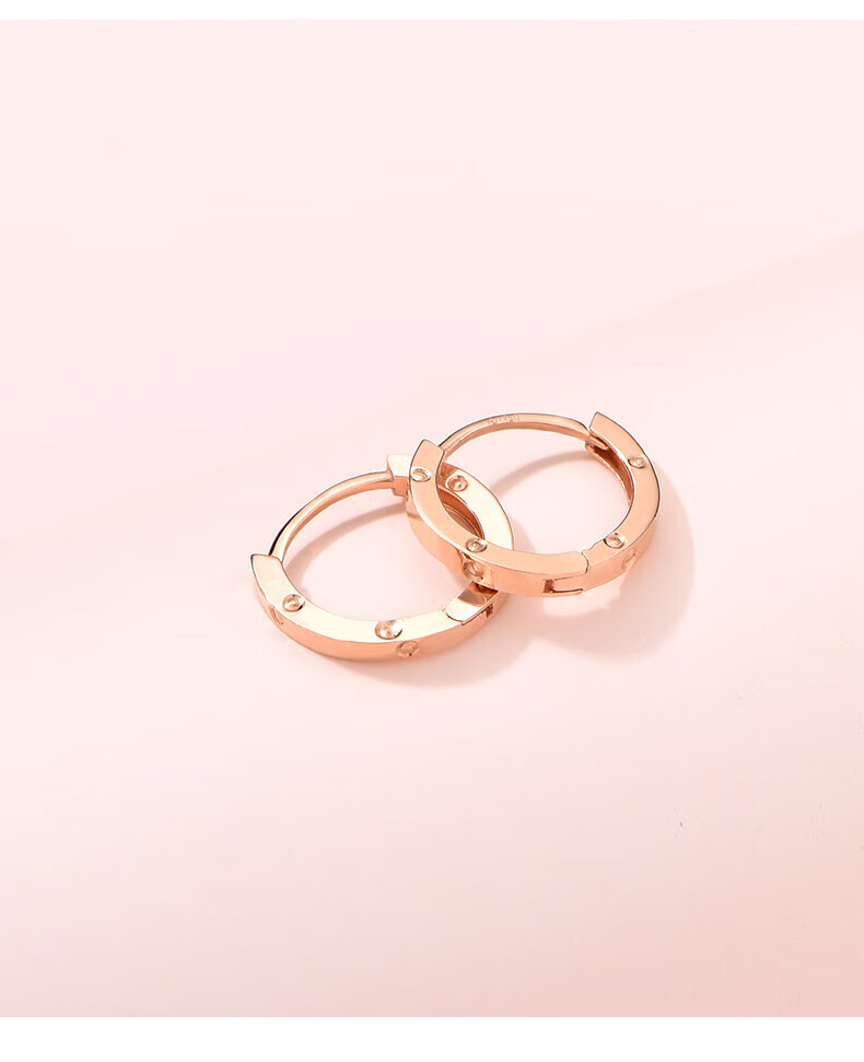 zerocool 高端品牌18k黄金耳圈女小众气质彩金耳环耳钉新款潮睡觉不用